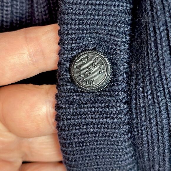 Paul & Shark Men's Navy Blue Wool Full Zip Sweater Cardigan Fully Lined Jacket M - Picture 10 of 16